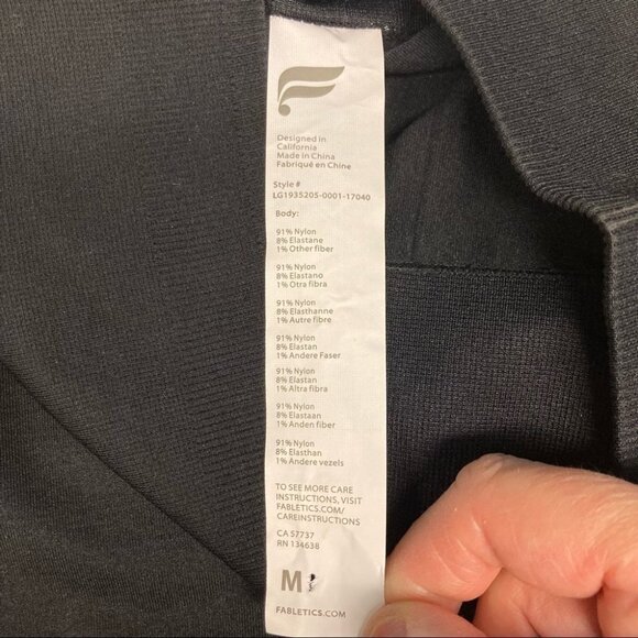 FABLETICS Compression 7/8 Leggings  Tights w/ Side of Leg Pattern Sz M - Picture 7 of 7